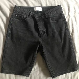 ASOS black jean shorts size 30